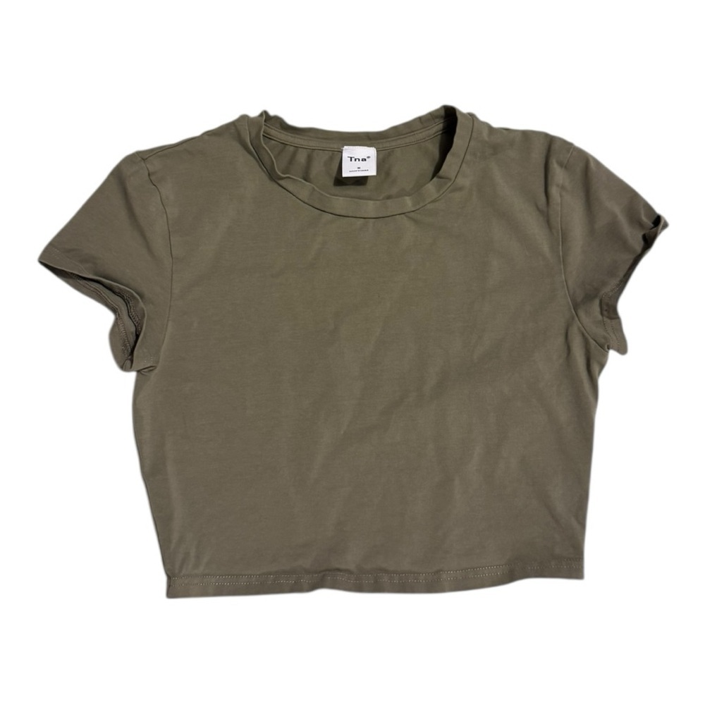 TNA by Aritzia Army Green Crop Top
